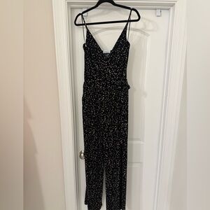 Kaileigh Black and White Patterned Jumpsuit